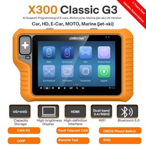 OBDSTAR X300 klasik <span class=keywords><strong>G3</strong></span> 2025 tam sürüm küme kalibrasyon ECU flaşör hava yastığı sıfırlama testi platformu teşhis 1 yıl garanti