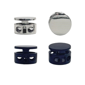 Garment Pig Nose <strong>Elastic</strong> Zinc Alloy Drawstring Rope Stopper Toggle Metal Multiple Spring Cord Lock for <strong>String</strong> - Product Image 2