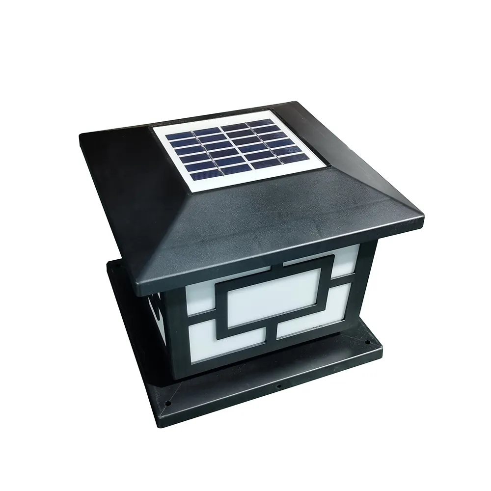 Outdoor impermeável portão lâmpada RGB cor Solar Post Cap luz com controle remoto