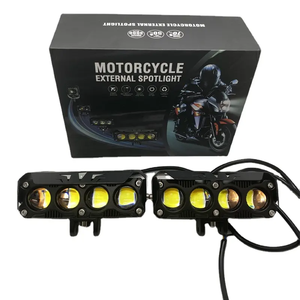 オートバイおよび電気自動車用小型12V防水LEDスポットライト4つの目レンズおよび4つのLEDが付いている新しいキャノン2色ランプ - Product Image 1