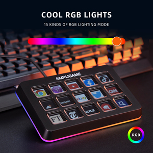Fifine Ampligame D6 Teclado visual Pantalla LCD 15 Teclas Teclado personalizado Teclado programable Controlador de flujo - Product Image 5