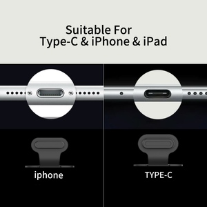 Tip-c Anti kayıp toz fişleri ultra-ince USB c-tipi Port silikon toz kapakları iPhone cep telefonu telefon için şarj portu koruma - Product Image 5