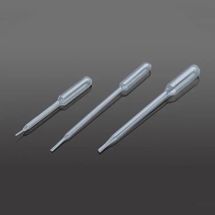 Pipettes de transfert plastique graduées jetables 3ml pipette pasteur