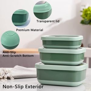 Contenedores de aperitivos de almuerzo de acero inoxidable a prueba de fugas, Juego de 3 fiambreras aptas para lavavajillas, trío anidado con tapas de silicona para guardería - Product Image 2