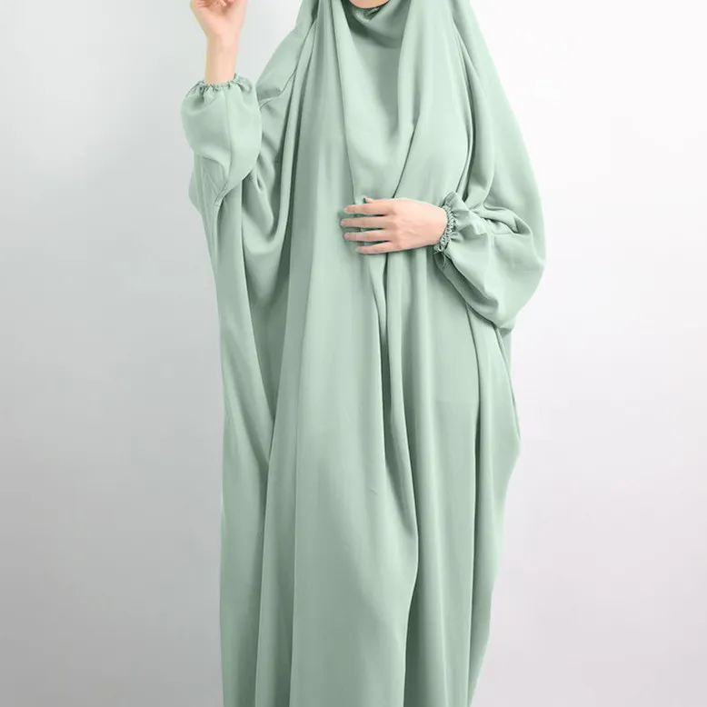 Eid kapşonlu müslüman kadınlar Hijab elbise namaz konfeksiyon Jilbab Abaya uzun Khimar islam hediyeler ramazan elbise Abayas İslami giyim