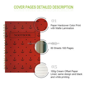 Papier Notizbücher anpassbar Print Promotion Journal a4 Spiral planer Schulhefte Großhandel 200 Seiten mit Umschlag - Product Image 3