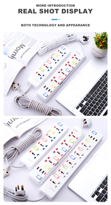 Weißer 5-Bit-Bandschalter Steckdosen leiste Steckdose 3M LANG für das Home Office Werkseitige Steckdose für SDK-Netzwerk verwenden - Product Image 5