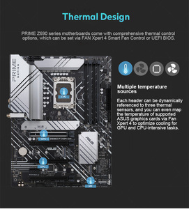 ASUS PRIME Intel Z690 P WIFI 4 * DDR5スーパーコンピューターゲーミングマザーボードATXddr5RamCpusプロセッサーPCASUSマザーボード - Product Image 3