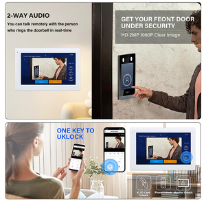 OEM ODM 8 pulgadas Tuya Wifi sistemas de intercomunicación por cable para edificio de apartamentos reconocimiento facial puerta desbloqueo SISTEMA DE Control de acceso - Product Image 2