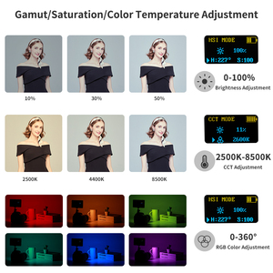 Kingma Rgb150ไฟ LED 8W สีเต็มรูปแบบพร้อมแบตเตอรี่ในตัวสำหรับกล้อง/ถ่ายทอดสด/ไฟ - Product Image 4