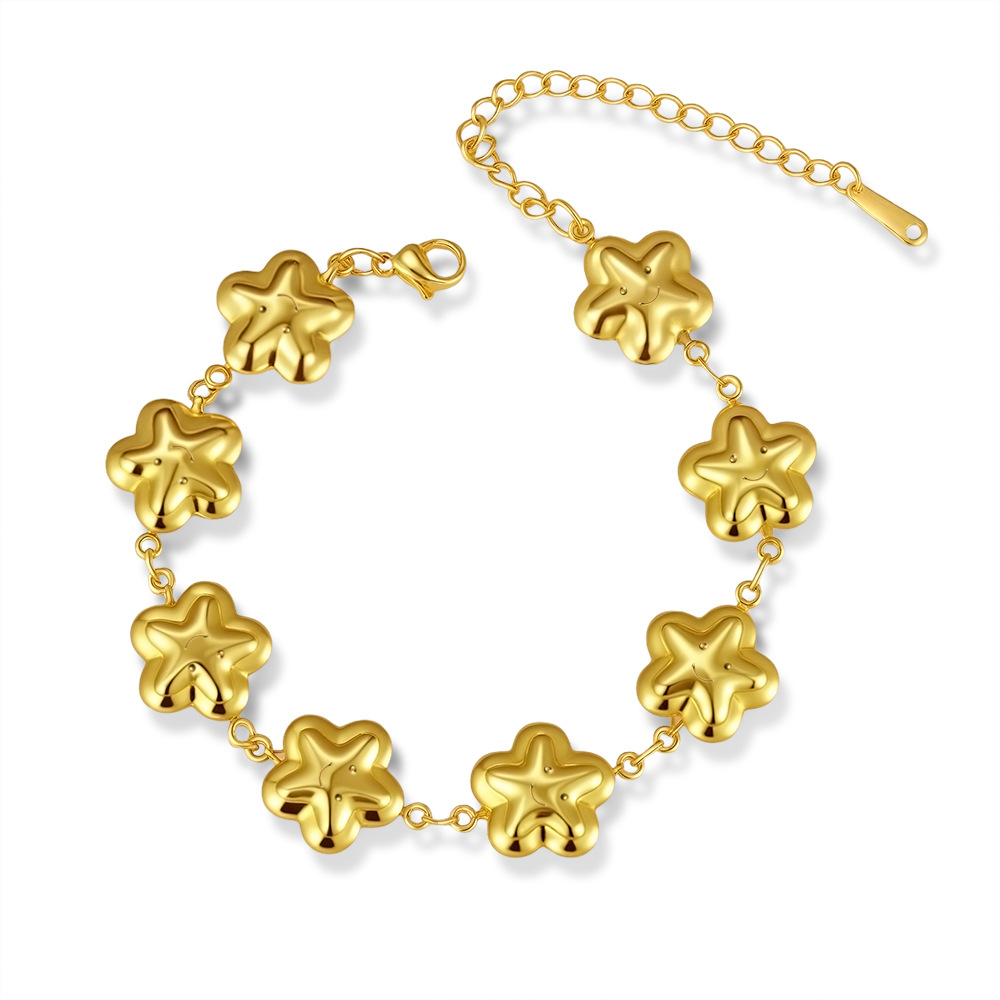 Smiley Five-pointed Star Gold 9