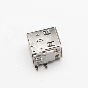 免费样品连接器USB插孔更换4针SMD母插座usb双电平直角用于数据电缆接头连接器