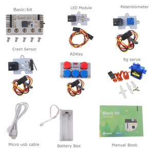 Für Micro bit Basic Kit LED-Modul Crash modul Potentiometer Einstiegs klasse Basic: Kit ohne (für) Micro: Bit Board