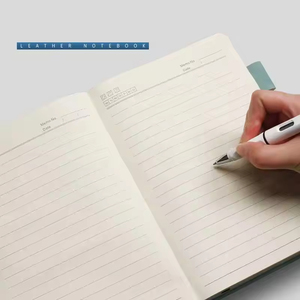 Taccuino per conferenze in pelle sintetica spessa con vendita calda A5 Business Notebook tinta unita - Product Image 5