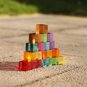 Rompecabezas apilable Arco Iris acrílico cubo personalizado rompecabezas sombra acrílico juego de bloques de construcción para niños pequeños - Product Image 3