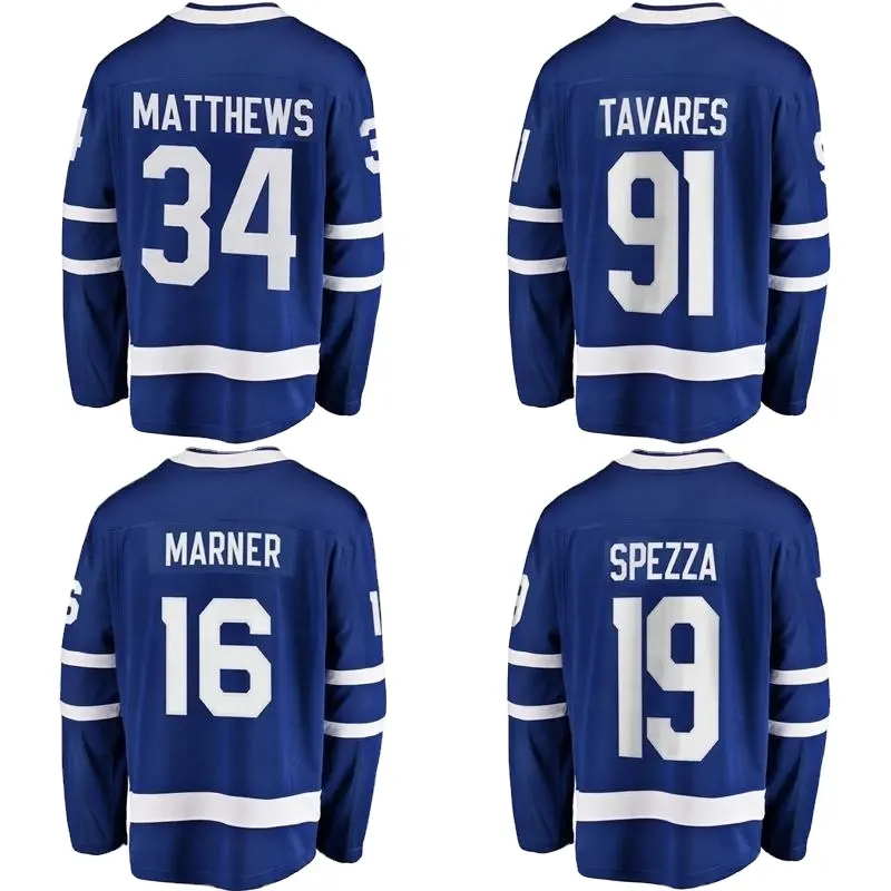 Jersey de hockey sobre hielo personalizado Toronto City bordado cosido hombres Royal Maple Leaf Wear #34 Auston Matthews 91 Tavares #36 Campbell