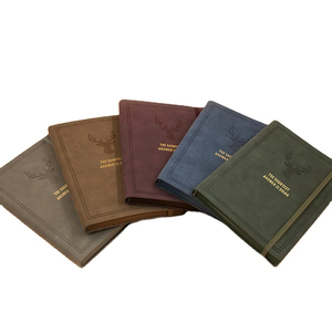 Tùy chỉnh 100 tấm chương trình nghị sự kế hoạch Tạp Chí máy tính xách tay A5/A6 kinh doanh Nhật Ký bìa cứng đàn hồi ban nhạc PU mềm da yên - Product Image 1