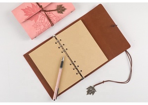 En blanco A7 impreso a pedido Pu cuero Agenda 2022 personalizado Bloc de notas libro planificador cuaderno - Product Image 3
