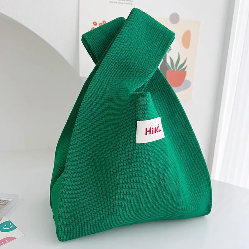 Tas belanja rompi kain desainer kustom tas bahu rompi tanpa tenun papan kotak gaya Korea untuk belanja