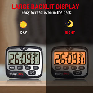 Neuankömmling Thermo Pro Digital Loud Küchen timer mit Countdown Touch able LCD mit Hintergrund beleuchtung - Product Image 2
