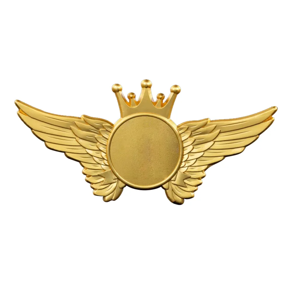 Fornitori di Badge per ali di souvenir con spilla da bavero con ala di sicurezza in metallo smaltato duro personalizzato
