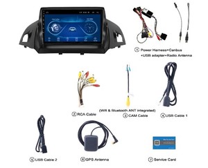 สำหรับ2013 -2017 Ford Kuga Android เครื่องเล่นในรถยนต์พร้อมกล้องนำทางย้อนกลับกล้องมองหลังวิดีโอมิเรอร์ BT Radio - Product Image 2