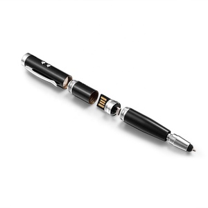 Penna a sfera Usb multifunzione 4 In 1 personalizzata con luce puntatore Laser a Led chiavetta usb stilo Pen drive - Product Image 2