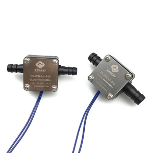 0.3LPM低水流スイッチPA66ナイロンファイバー液体流量制御センサー、OD8/OD10バーブ接続付きOD10/OD12ホースチューブ用 - Product Image 1