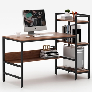 广州金属木现代白书房电脑单张工作桌家庭办公工作站桌 - Product Image 1