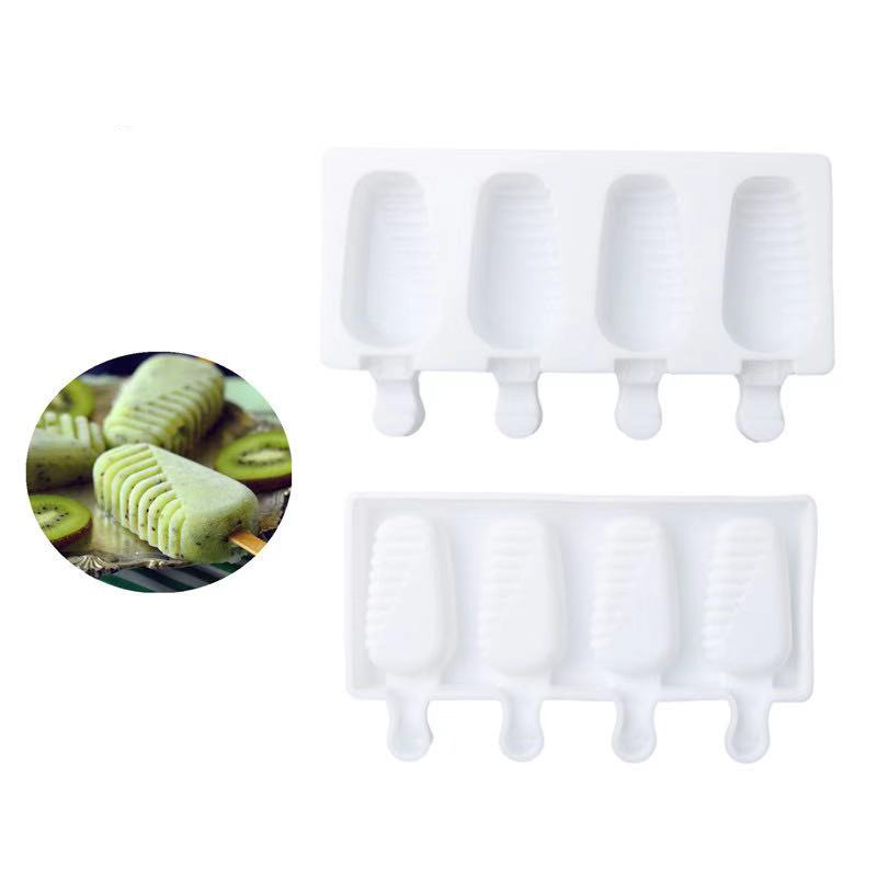 4 cavity half stripe shape white