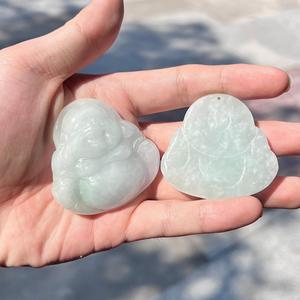 Wholesale Myanmar Bruma Jumbo Budda <strong>Jade</strong> White Laughing Budda 50mm Carved <strong>Jade</strong> Pendant for Jewelry Pendent DIY Accessories - Product Image 4