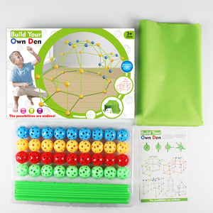 Yeni kale yapı kitleri çocuklar için 87 adet ile oyuncak çadır DIY yürüyor Patchwork oyuncak çadır, yapı üretim kiti - Product Image 1