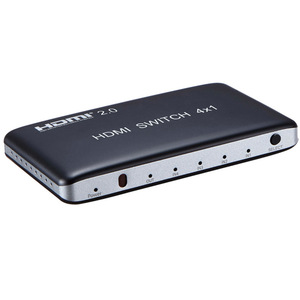 4K x 2K 60Hz V2.0 Conmutador HDMI de plástico 4X1 con control remoto IR Selector de salida 4 en 1 HDCP2.2 Soporte 18Gbps HDR10
