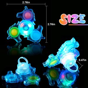 Halloween đầy màu sắc sáng ngón tay Spinner trẻ em mát giải nén đồ chơi trẻ em Light Up LED Fidget Spinner - Product Image 3