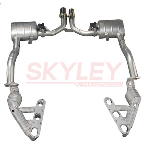 High Performance Racing Valved Exhaust Pipes with <strong>Header</strong> for Porsche Cayman Boxster 987 987.2 2.7 2.9 <strong>3.4</strong> 08-12 Exhaust System - Product Image 3