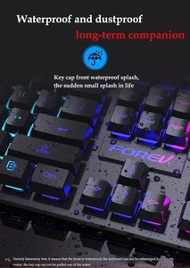 Teclado y ratón FV-Q809 Amazons para ordenador, conjunto de cuatro piezas con retroiluminación - Product Image 3
