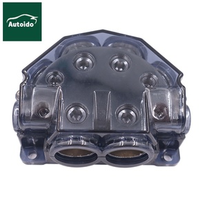 6 vías de potencia 1x0/2/4 calibre entrada 2x0 2x4 2x8 calibre salida bloque de distribución de energía para amplificador de coche divisor de Audio