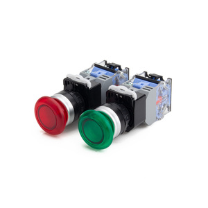 SHENGLEI LA38 22mm pannello interruttore a pulsante verde rosso fungo con 24v luce LED personalizzato di lunghezza momenaria/chiusura - Product Image 5
