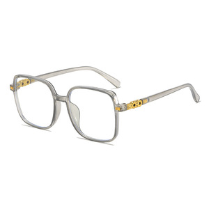 Estilo coreano Cyber Celebridade Flat <span class=keywords><strong>Glasses</strong></span> Grande Quadro Quadrado Anti-Blue Light Miopia Óculos para Mulheres Homens Trendy Frosted Cafe - Product Image 5