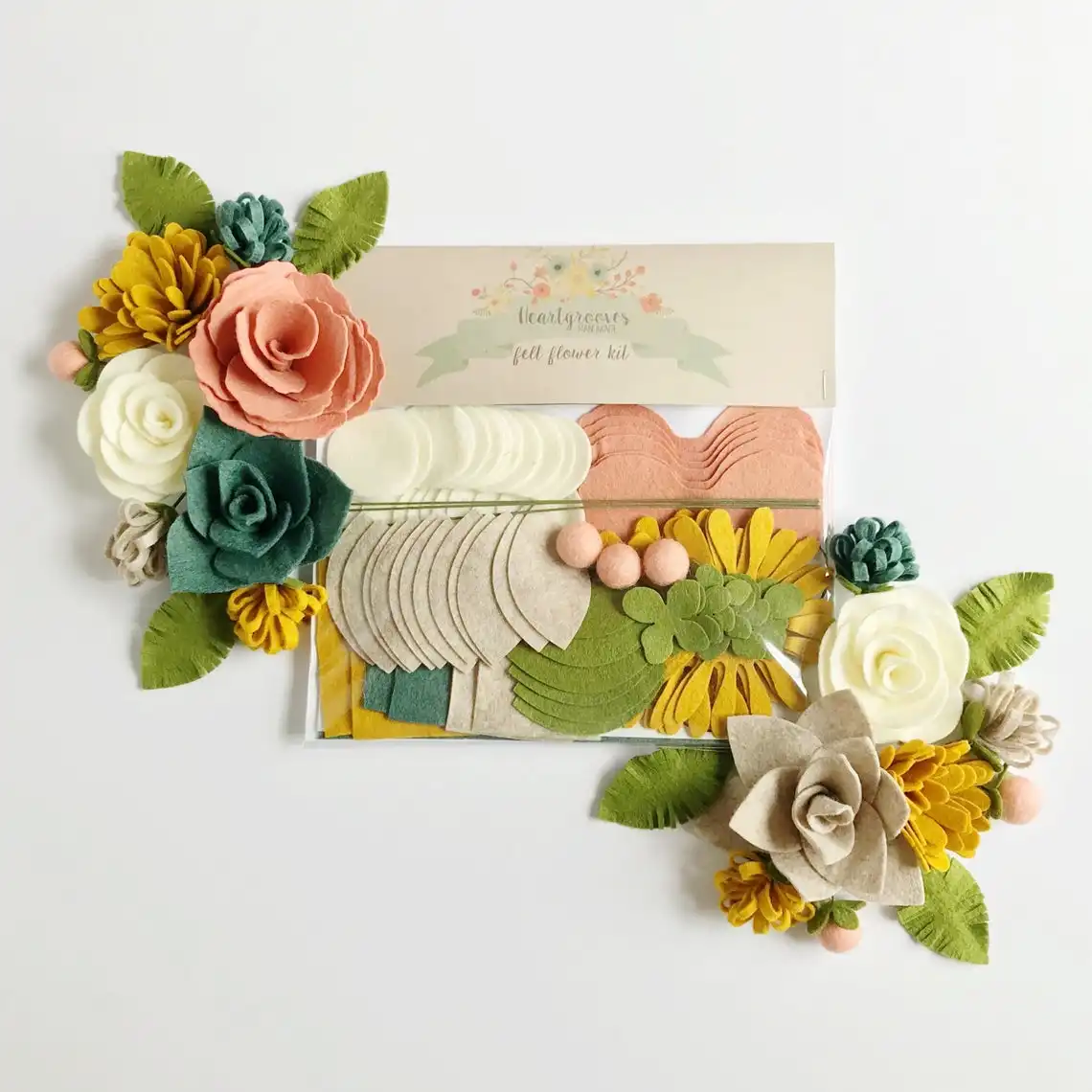 Decorazione della casa di taglio die mestiere monili che fanno succulente rose bambini feltro 3d fiore applique del mestiere di kit