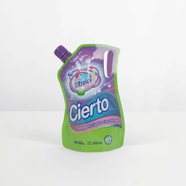 Venda quente de plástico 1500ml saco de embalagem de sabão líquido detergente shampoo Stand Up Bolsa com bico de canto