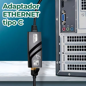 Adaptador <strong>Ethernet</strong> USB-C Gigabit 10/100/1000 para PC, Notebook y Mac