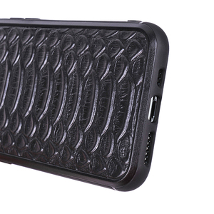Funda móvil de cuero genuino de piel de serpiente en relieve de pitón de lujo hecha a medida de alta calidad para iPhone 15 pro Max