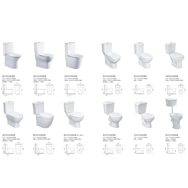 Vendita calda della fabbrica cinese moderna altezza comfort bagno in ceramica un pezzo unico servizi igienici sanitari wc bagno