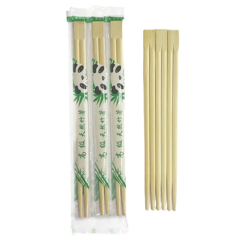 Hashi de bambu com logotipo descartável personalizado, qualidade superior, embalado