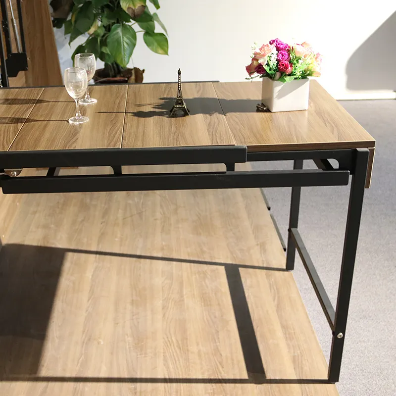 Mesa de comedor plegable de último diseño, mesa de pared transformable