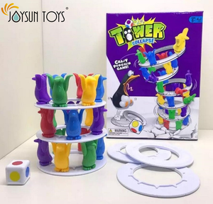 教育遊具ペンギンビルディングブロックおもちゃペンギンスタッキングタワークリエイティブスタッキングおもちゃバランシングボードゲーム - Product Image 5