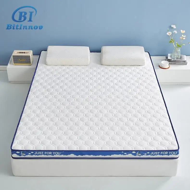 Luxury Anti mite queen latex mattress thailand spring super single with two cover