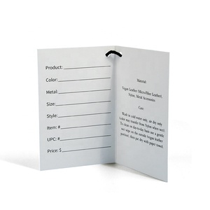 Vendor <strong>Custom</strong> Printed Logo Folded Paper <strong>Tag</strong> Garment Hang <strong>Tags</strong> With <strong>Elastic</strong> <strong>String</strong> - Product Image 5