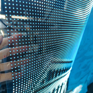 速い設置透明な接着剤のガラス窓の壁のための極度にスリムな LED スクリーン ディスプレイのガラス フィルム LED ディスプレイ - Product Image 1
